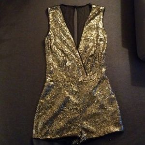 Gold sequined jumper x Asos